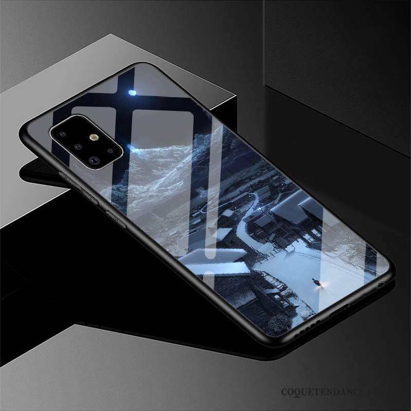 Samsung Galaxy A51 Coque Personnalité Verre Étui Style Chinois