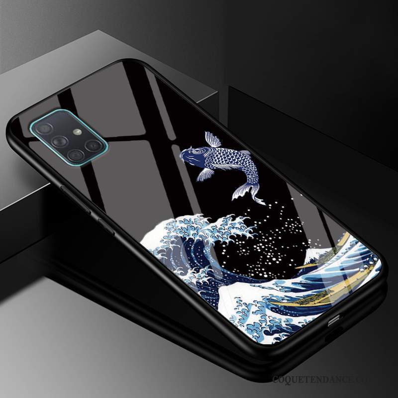 Samsung Galaxy A51 Coque Étui Tendance Style Chinois Fluide Doux Incassable