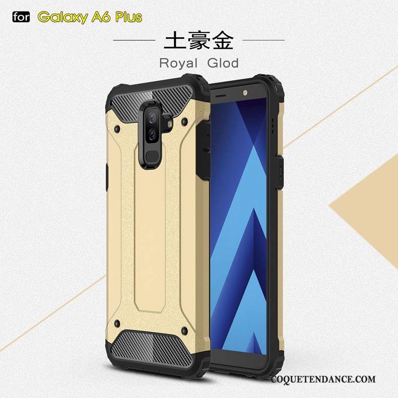 Samsung Galaxy A6+ Coque Or Épaissir Tout Compris Protection Incassable