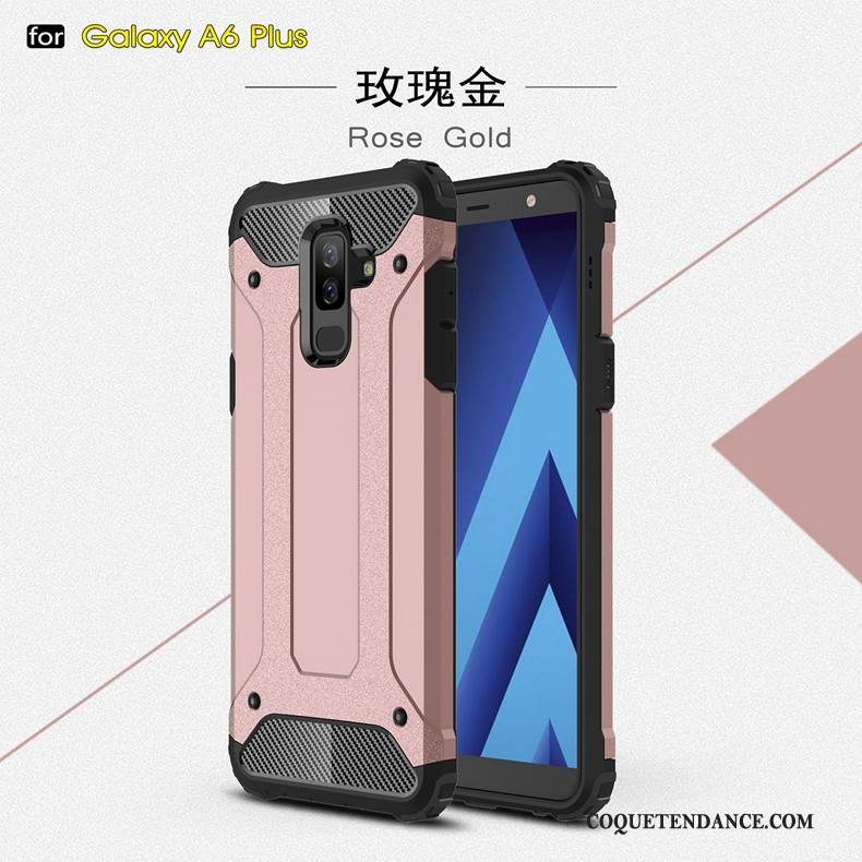 Samsung Galaxy A6+ Coque Or Épaissir Tout Compris Protection Incassable