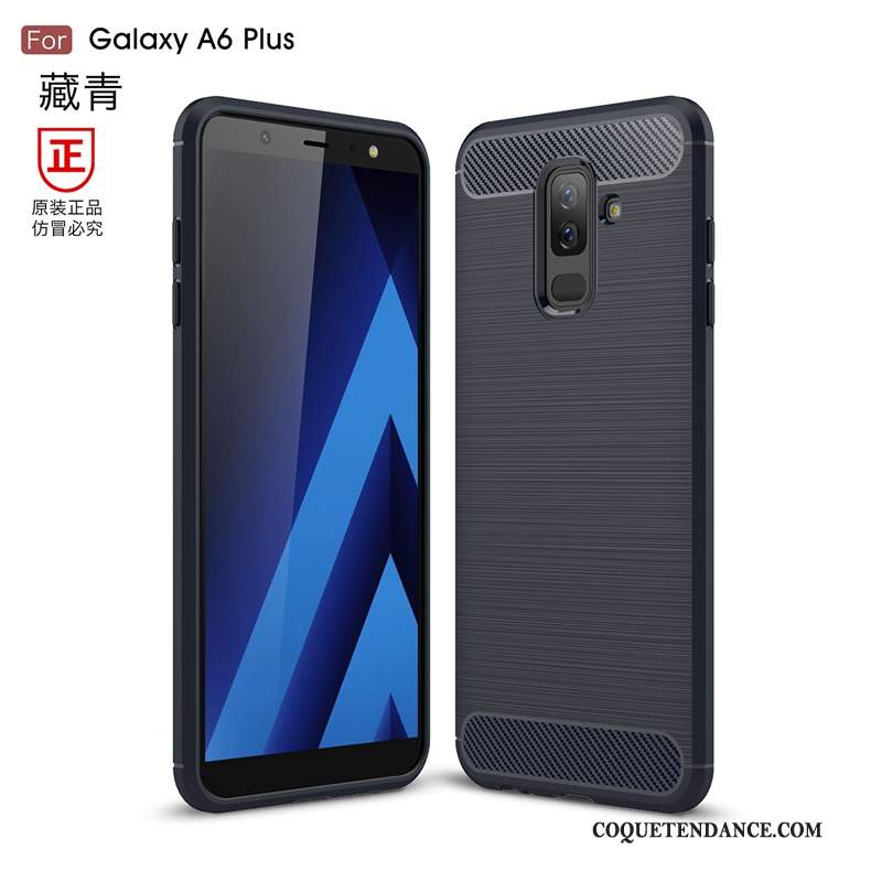 Samsung Galaxy A6+ Coque Protection Silicone Étui Fibre Incassable