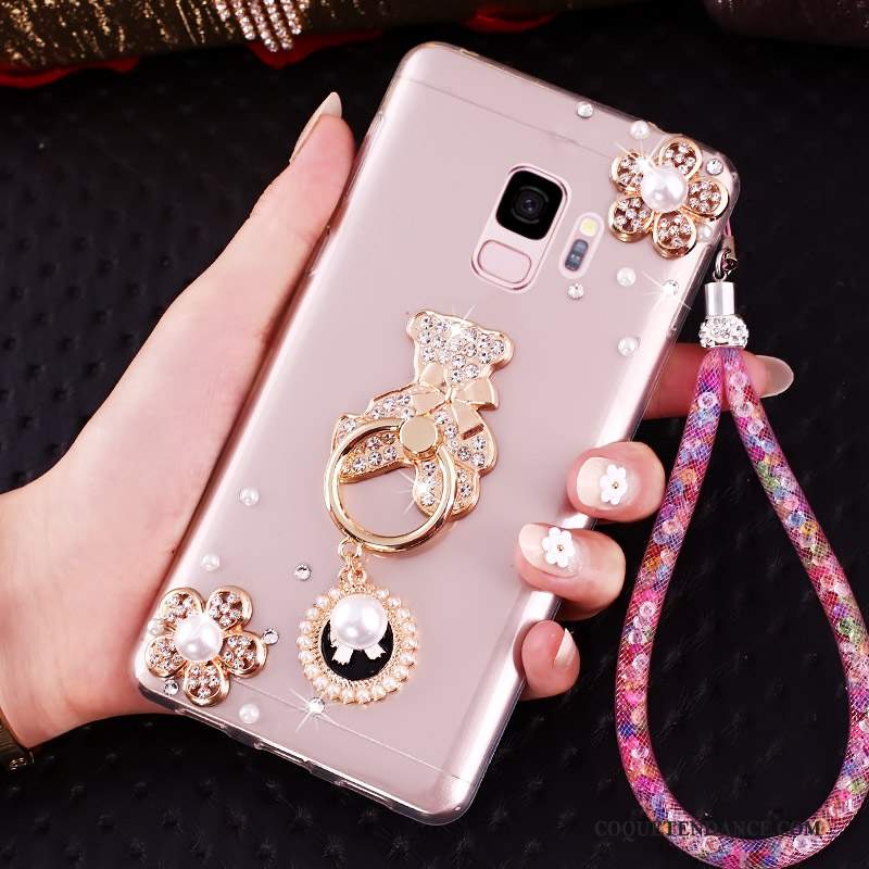 Samsung Galaxy A6 Coque Strass Pu Protection Silicone Tendance