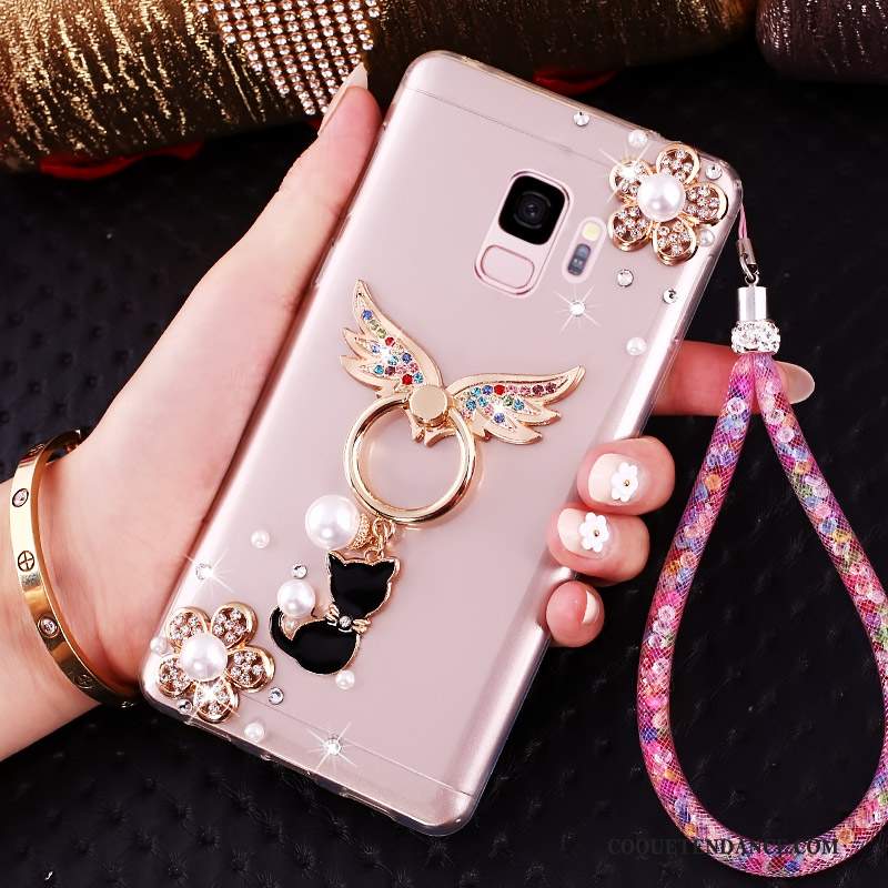 Samsung Galaxy A6 Coque Strass Pu Protection Silicone Tendance