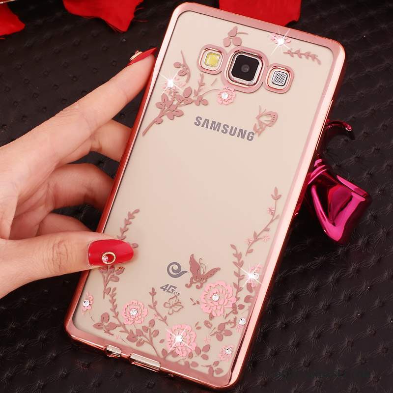 Samsung Galaxy A7 2015 Coque De Téléphone Tendance Rose Fluide Doux Étui