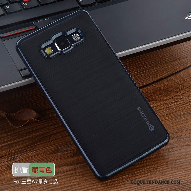 Samsung Galaxy A7 2015 Coque Gris Étui Silicone Argent