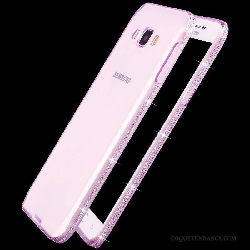 Samsung Galaxy A7 2015 Coque Silicone Or De Téléphone Étui Strass