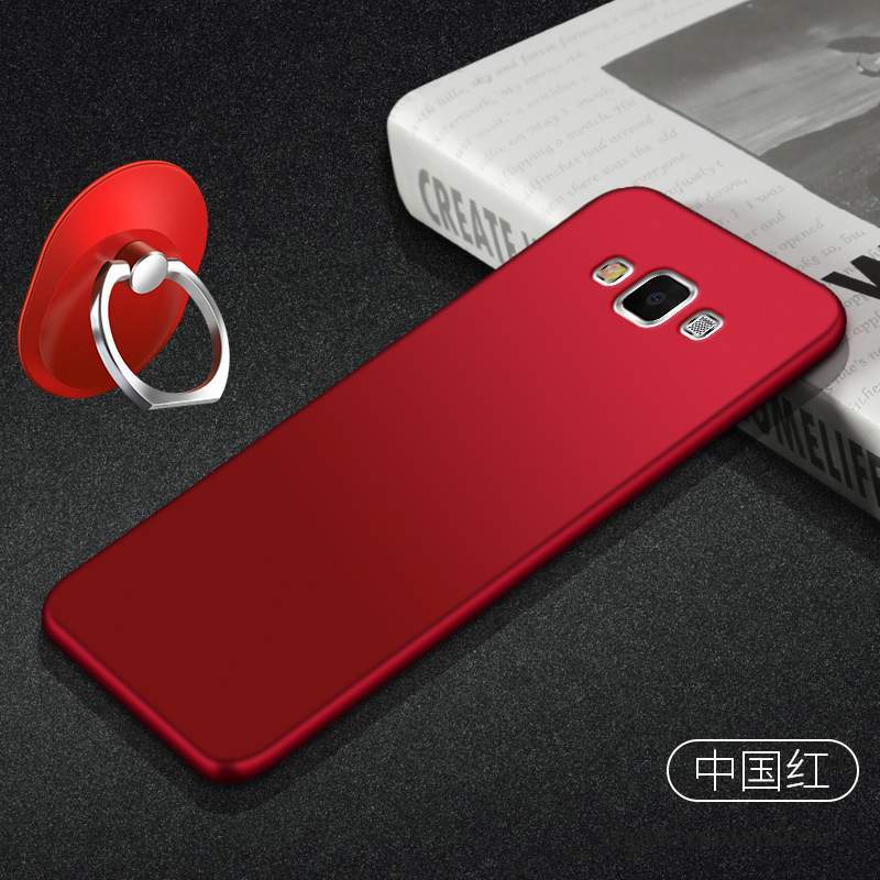 Samsung Galaxy A7 2015 Coque Étui Fluide Doux Tendance Rouge