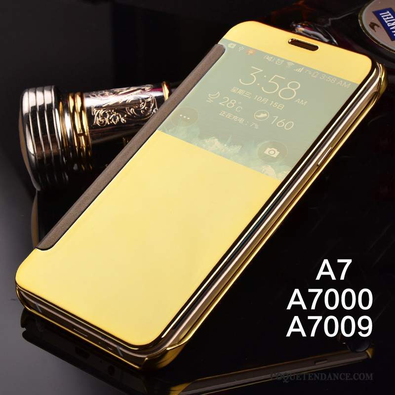 Samsung Galaxy A7 2015 Coque Étui Miroir Étui En Cuir Housse