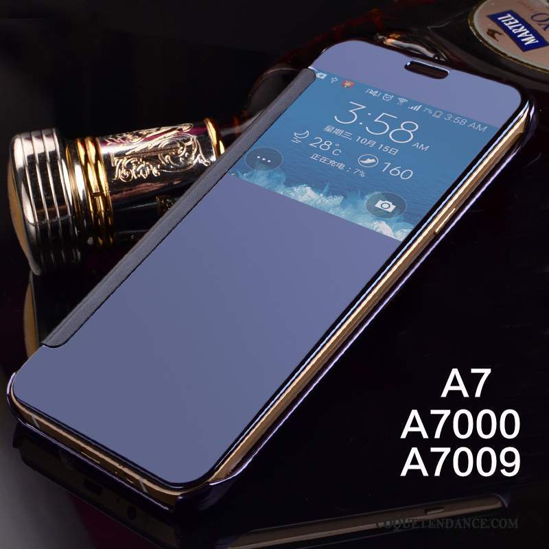 Samsung Galaxy A7 2015 Coque Étui Miroir Étui En Cuir Housse