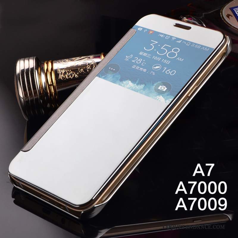 Samsung Galaxy A7 2015 Coque Étui Miroir Étui En Cuir Housse