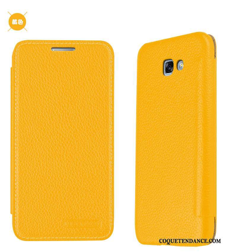 Samsung Galaxy A7 2016 Coque Housse Protection Orange Étui De Téléphone