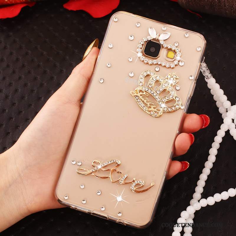 Samsung Galaxy A7 2016 Coque Perle Silicone Multicolore Strass