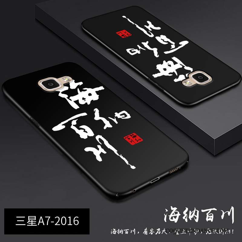 Samsung Galaxy A7 2016 Coque Personnalité Créatif Tendance Noir Tout Compris