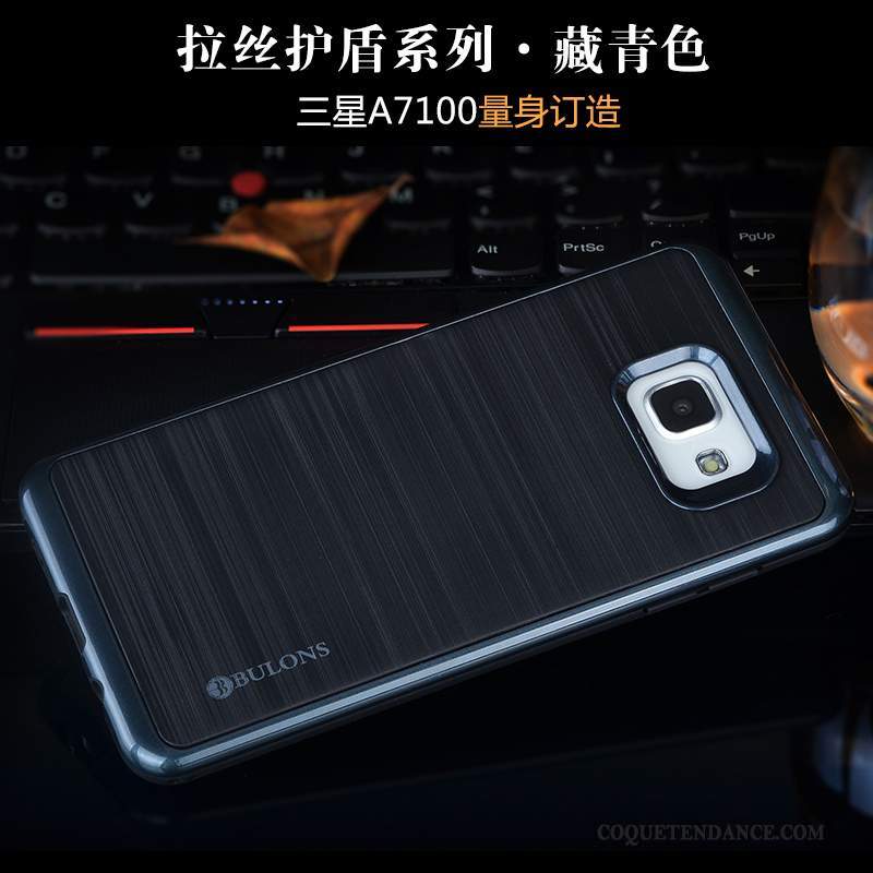 Samsung Galaxy A7 2016 Coque Protection Nouveau Noir Tissu De Téléphone