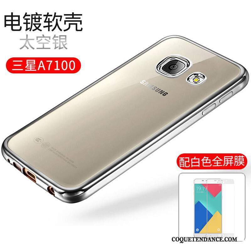 Samsung Galaxy A7 2016 Coque Silicone Or Fluide Doux Étui