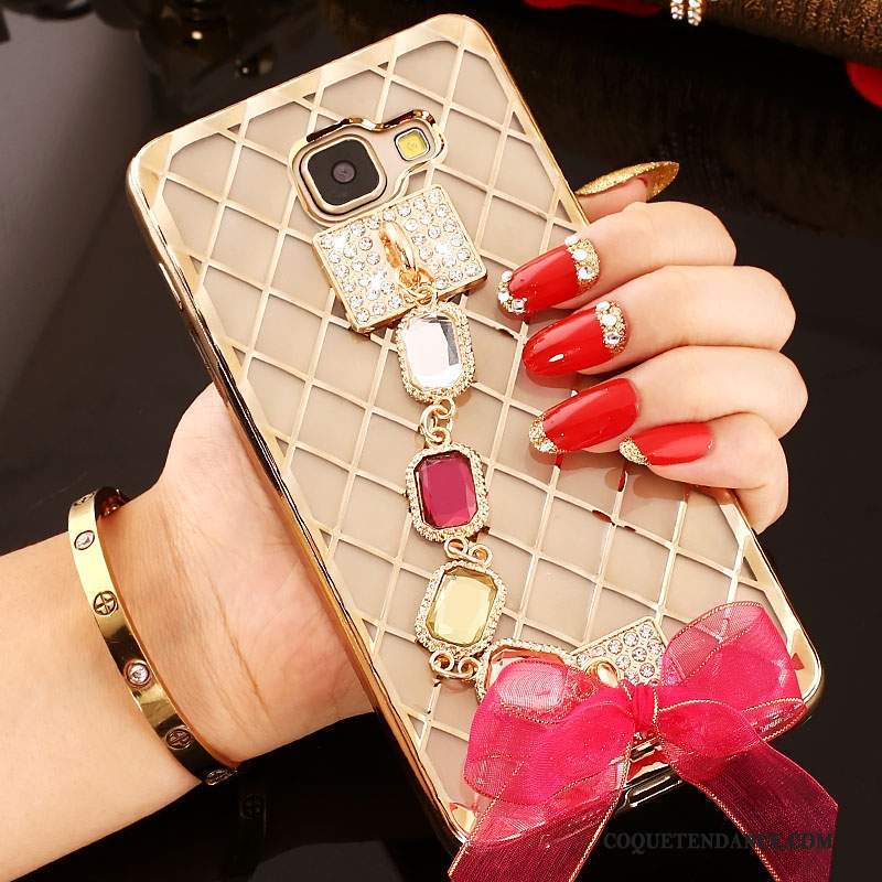 Samsung Galaxy A7 2016 Coque Tout Compris De Téléphone Étui Rose Strass