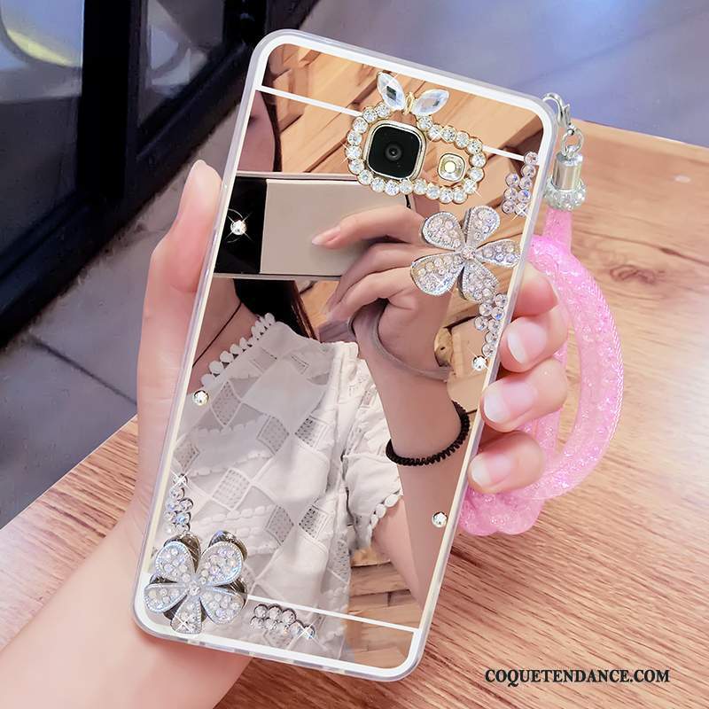 Samsung Galaxy A7 2017 Coque De Téléphone Strass Ornements Suspendus Étui Miroir