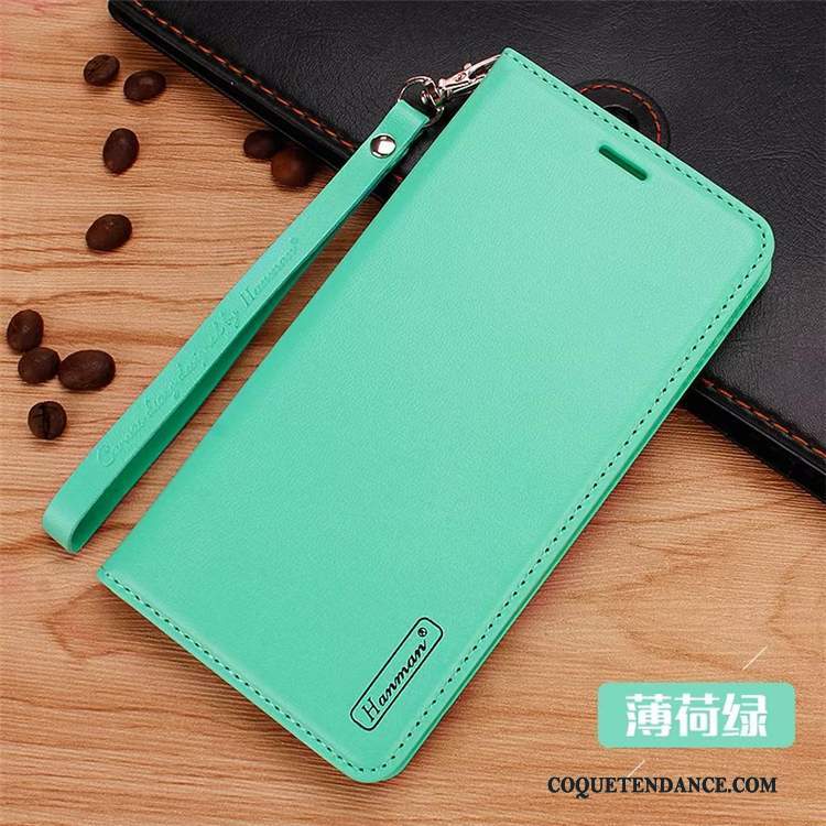 Samsung Galaxy A7 2017 Coque Vert Cuir Véritable Étui Protection Étui En Cuir