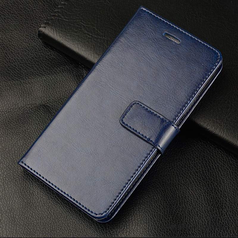 Samsung Galaxy A7 2018 Coque Personnalité Bleu Clamshell De Téléphone Étui En Cuir