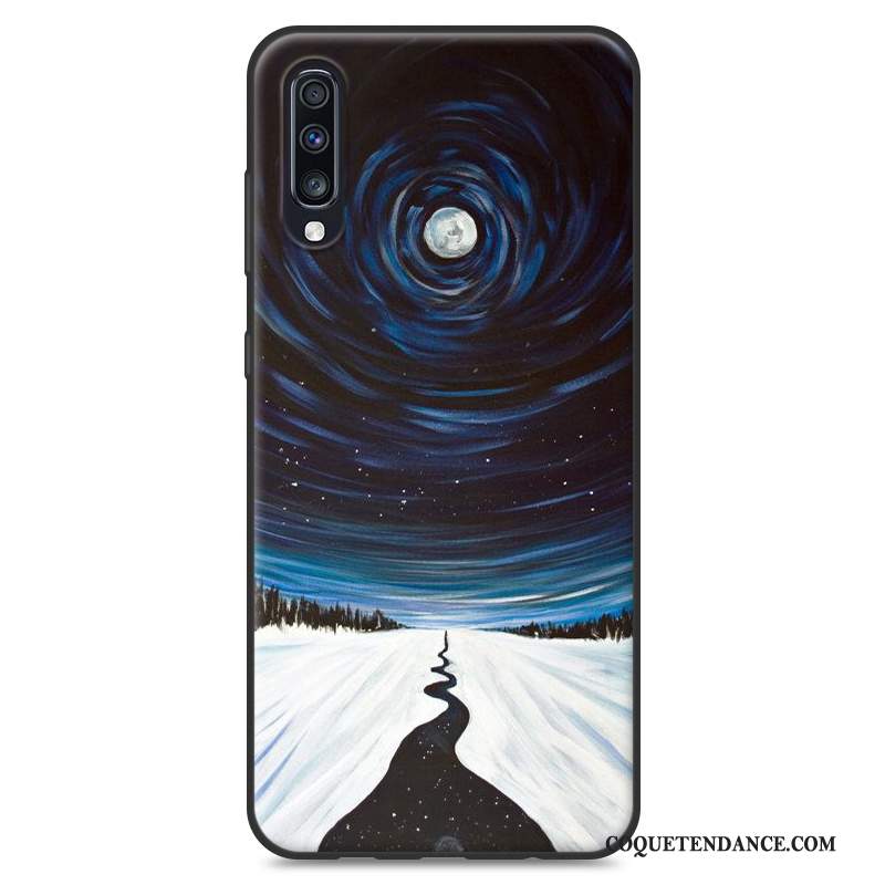 Samsung Galaxy A70 Coque De Téléphone Protection Personnalité Bleu Marque De Tendance