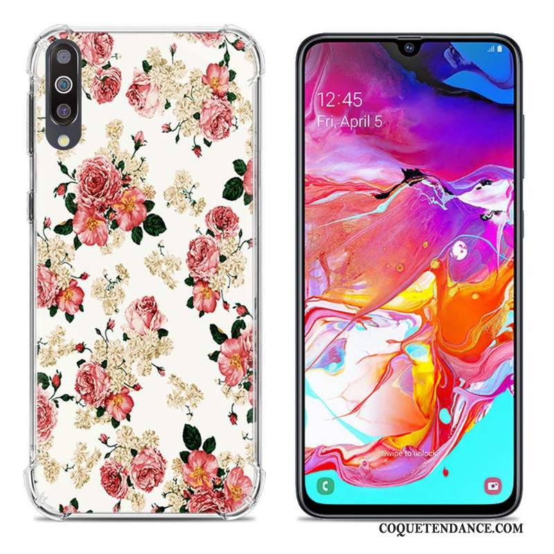 Samsung Galaxy A70 Coque Fluide Doux Incassable Peinture Étui