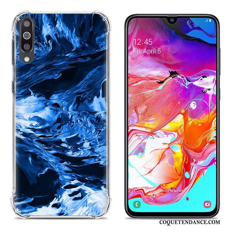 Samsung Galaxy A70 Coque Fluide Doux Incassable Peinture Étui