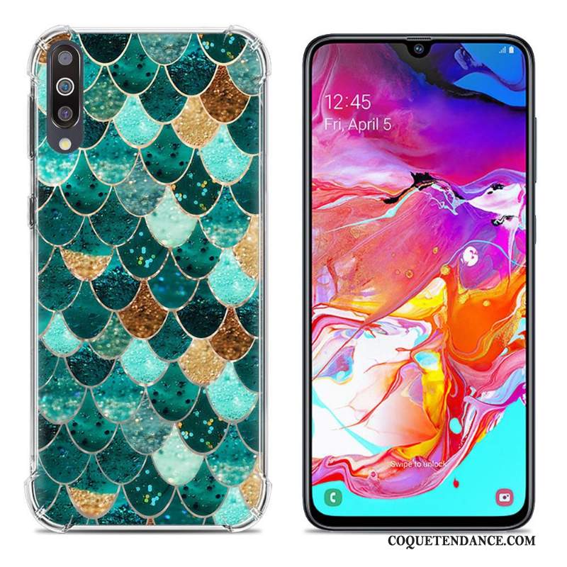 Samsung Galaxy A70 Coque Fluide Doux Incassable Peinture Étui