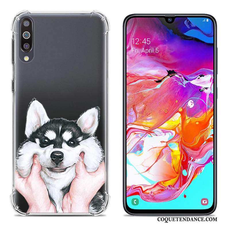 Samsung Galaxy A70 Coque Fluide Doux Incassable Peinture Étui