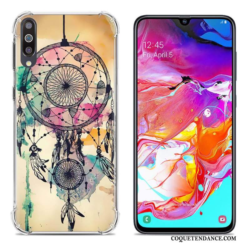 Samsung Galaxy A70 Coque Fluide Doux Incassable Peinture Étui