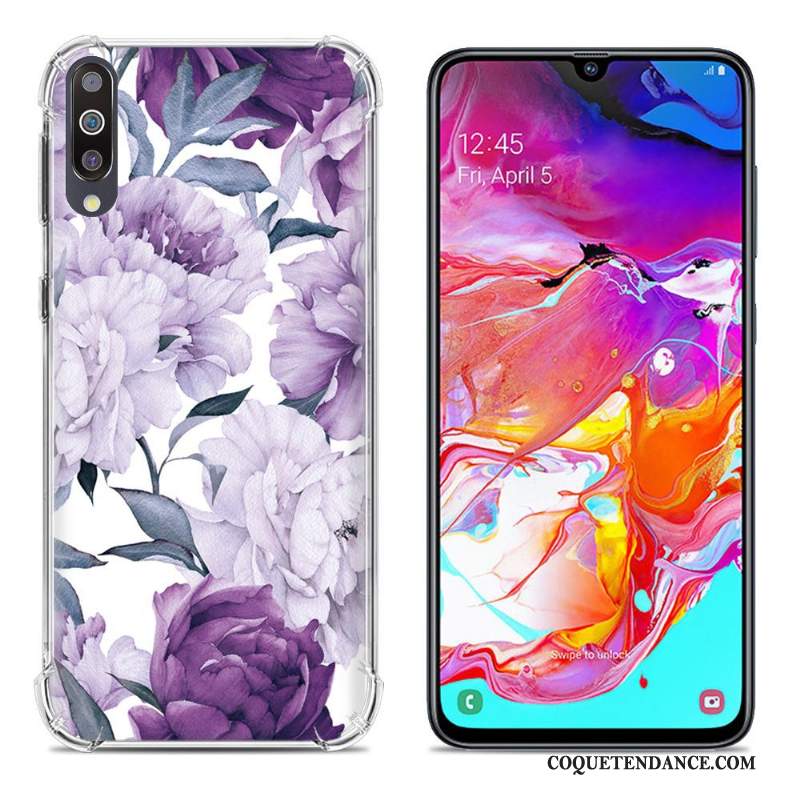 Samsung Galaxy A70 Coque Fluide Doux Incassable Peinture Étui