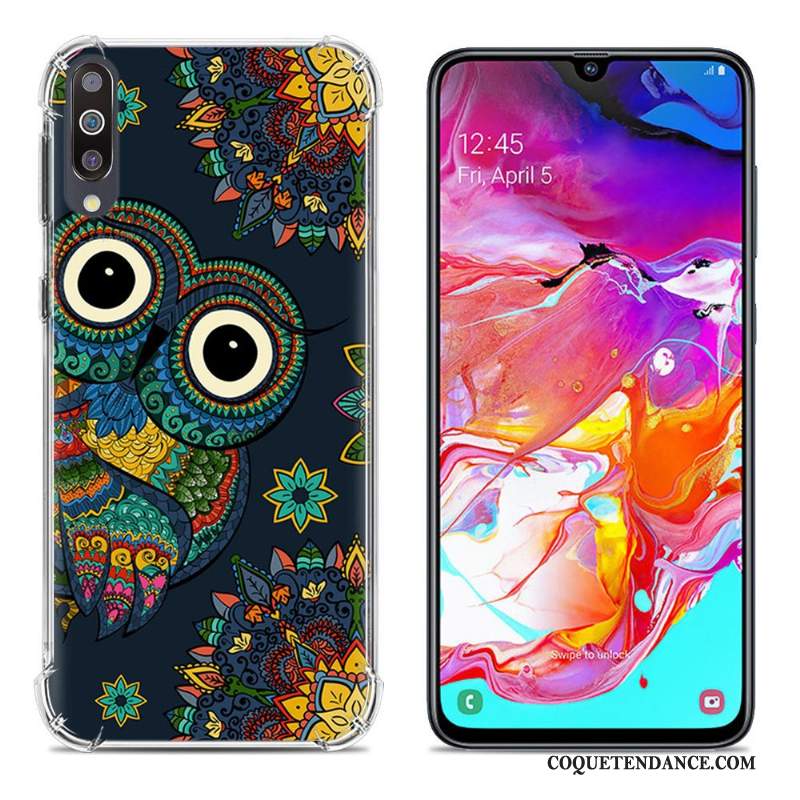 Samsung Galaxy A70 Coque Fluide Doux Incassable Peinture Étui