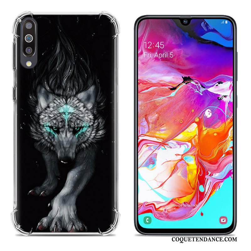 Samsung Galaxy A70 Coque Fluide Doux Incassable Peinture Étui