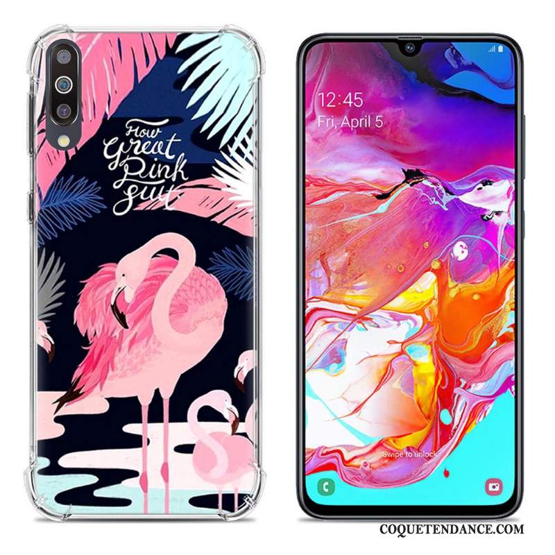 Samsung Galaxy A70 Coque Fluide Doux Incassable Peinture Étui