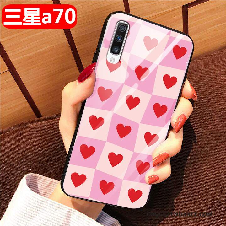 Samsung Galaxy A70 Coque Frais Rose De Téléphone Charmant Protection