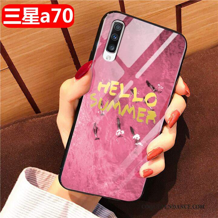 Samsung Galaxy A70 Coque Frais Rose De Téléphone Charmant Protection