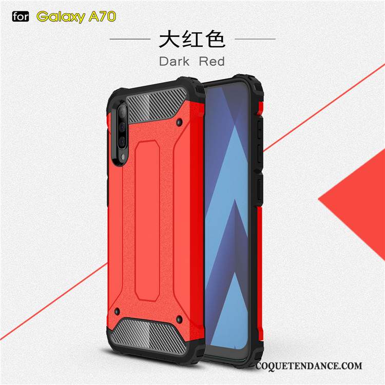 Samsung Galaxy A70 Coque Incassable Bleu Silicone Difficile