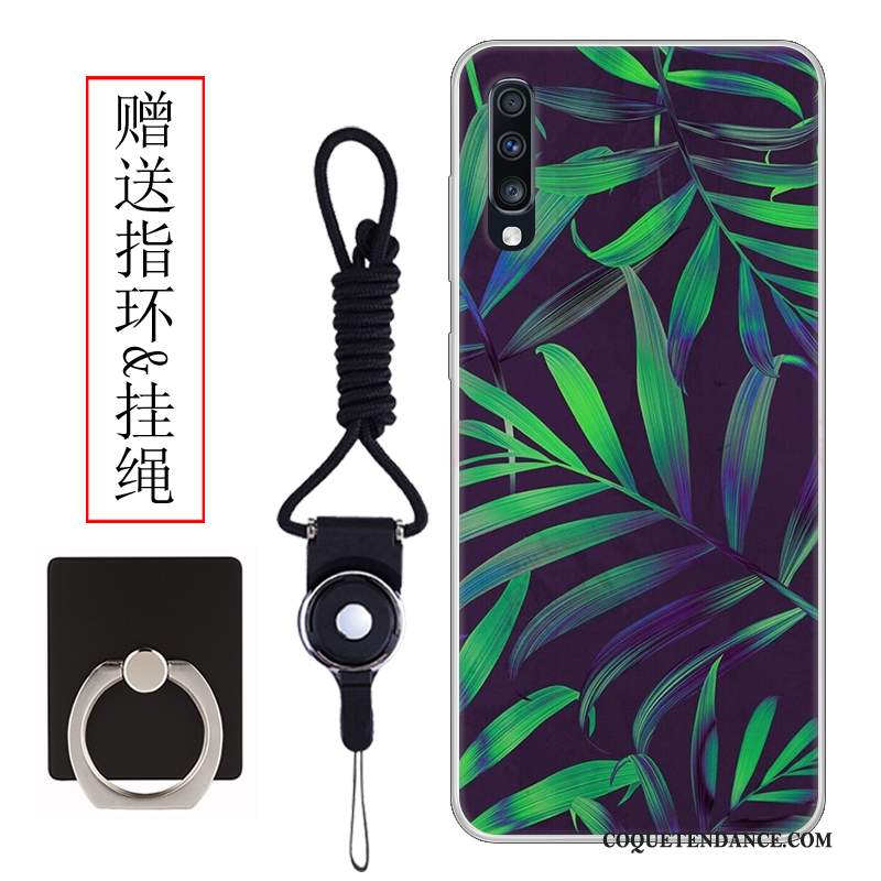 Samsung Galaxy A70 Coque Protection Silicone Étui Créatif Vert