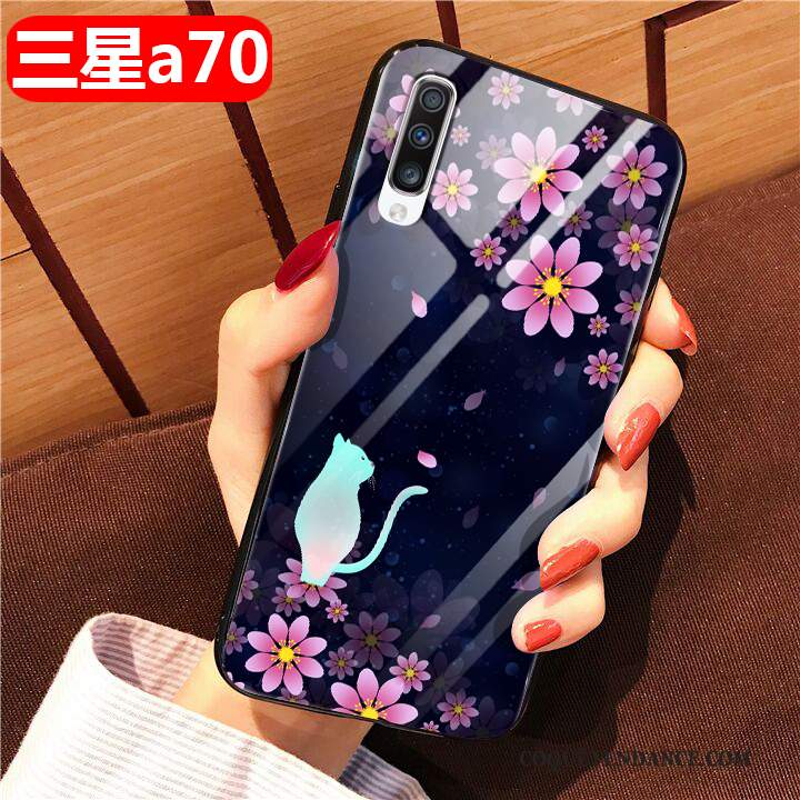 Samsung Galaxy A70 Coque Silicone Incassable Noir Fluide Doux Étui