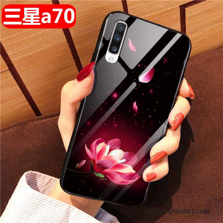 Samsung Galaxy A70 Coque Silicone Incassable Noir Fluide Doux Étui