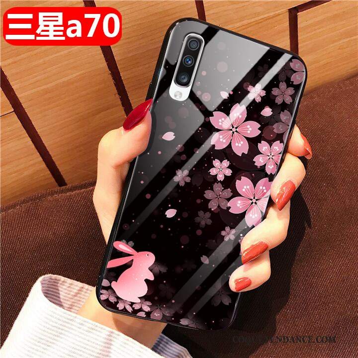 Samsung Galaxy A70 Coque Silicone Incassable Noir Fluide Doux Étui