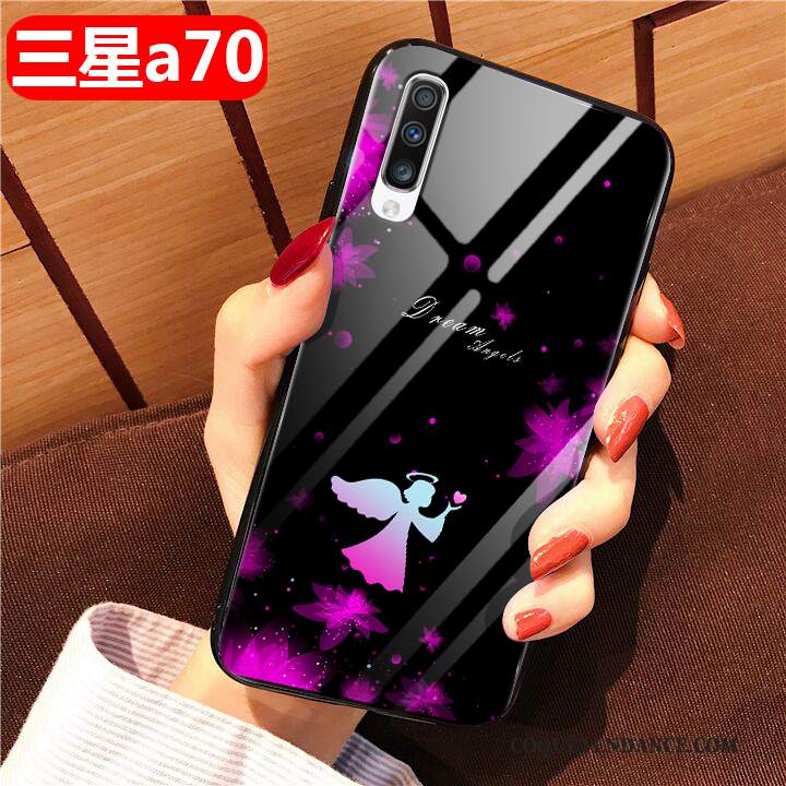 Samsung Galaxy A70 Coque Silicone Incassable Noir Fluide Doux Étui