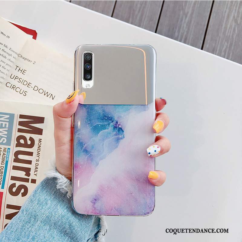 Samsung Galaxy A70s Coque Incassable Simple Violet Étui Protection