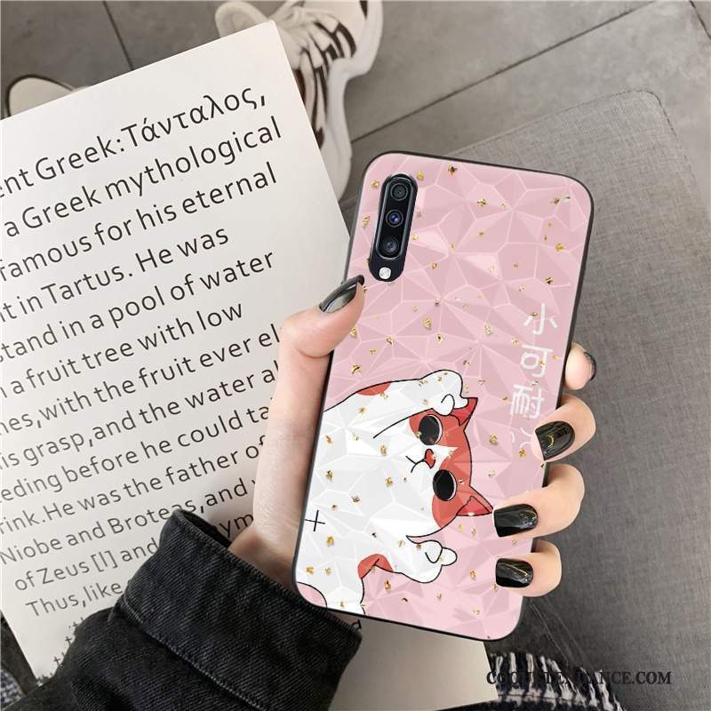 Samsung Galaxy A70s Coque Losange Rose De Téléphone Étui Tendance