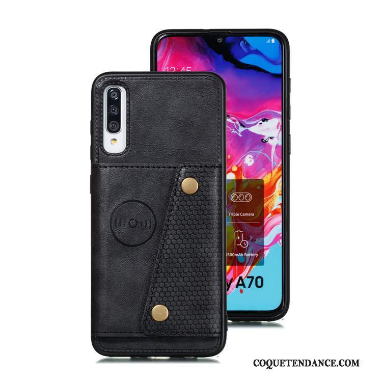 Samsung Galaxy A70s Coque Protection Étui En Cuir Carte Tout Compris Fluide Doux