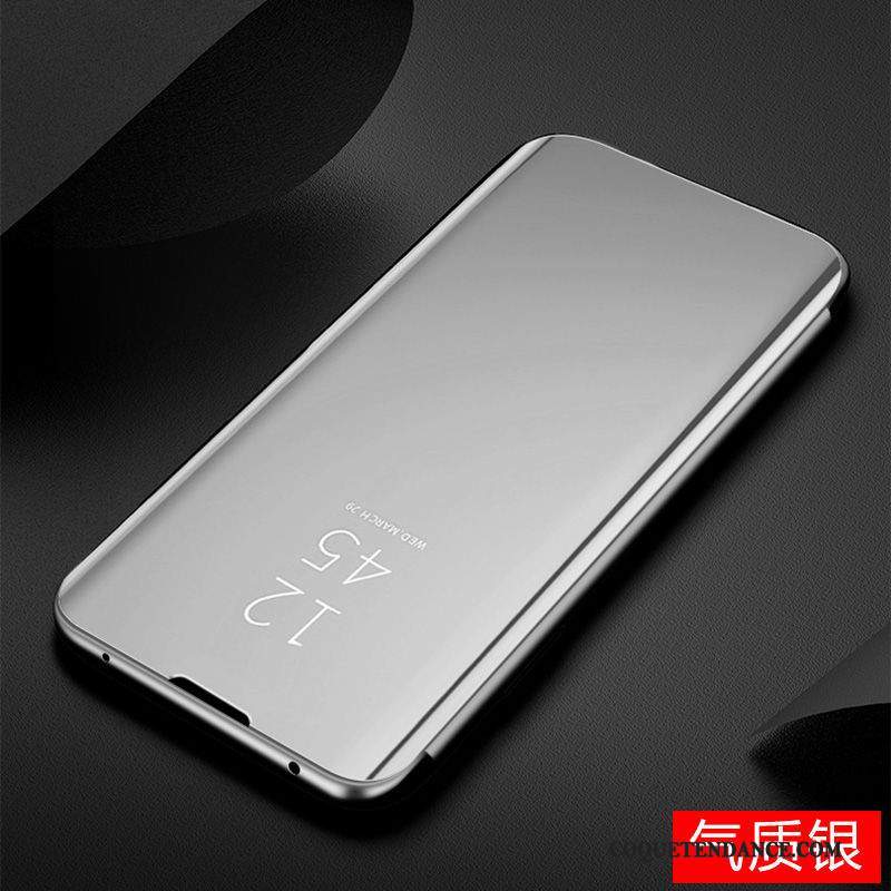 Samsung Galaxy A70s Coque Étui En Cuir Or Housse Miroir Protection