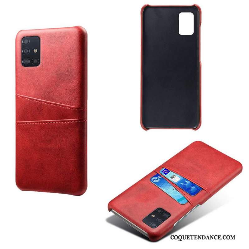 Samsung Galaxy A71 Coque Carte Rouge Résistant À L'usure De Téléphone Qualité