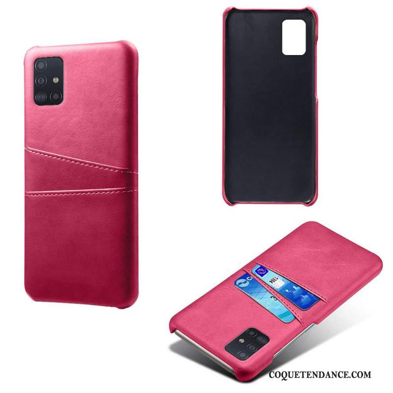 Samsung Galaxy A71 Coque Carte Rouge Résistant À L'usure De Téléphone Qualité