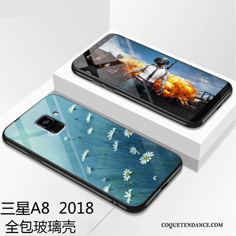 Samsung Galaxy A8 2018 Coque Frais Fluide Doux Coque De Téléphone Vert