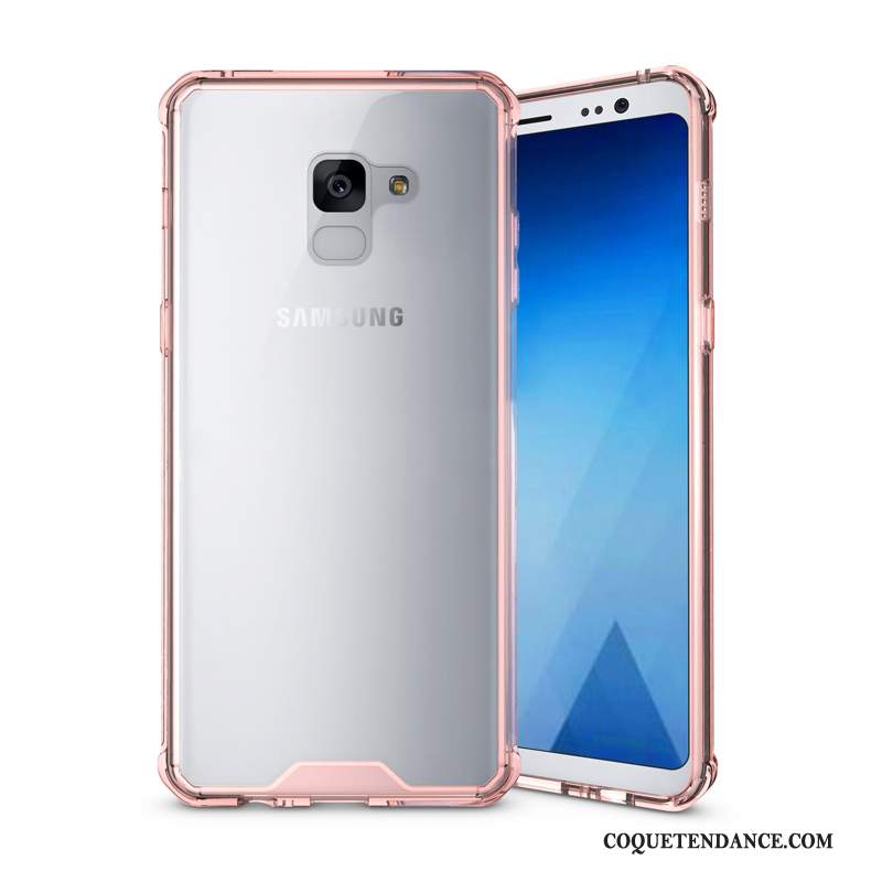 Samsung Galaxy A8 2018 Coque Noir Protection Transparent Ballon Border