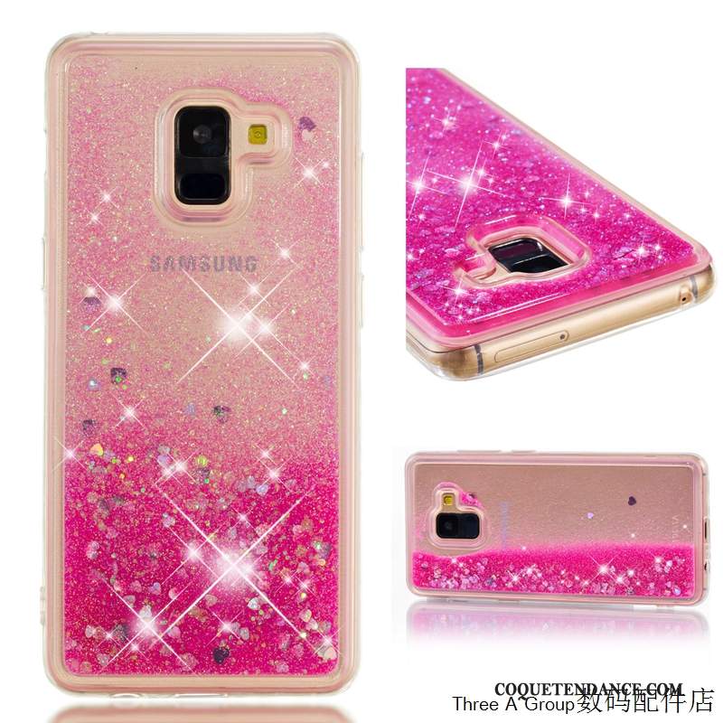 Samsung Galaxy A8 2018 Coque Rouge Protection Tout Compris Fluide Doux Quicksand